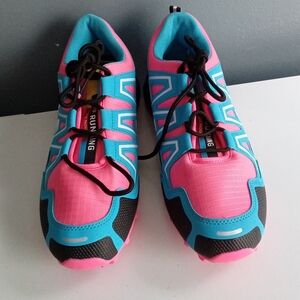 Keep Running Speed 3 Trail Running Shoes Pink Turquoise Blue Mens Sneakers